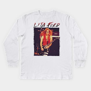 Rock woman_musician_9 Kids Long Sleeve T-Shirt